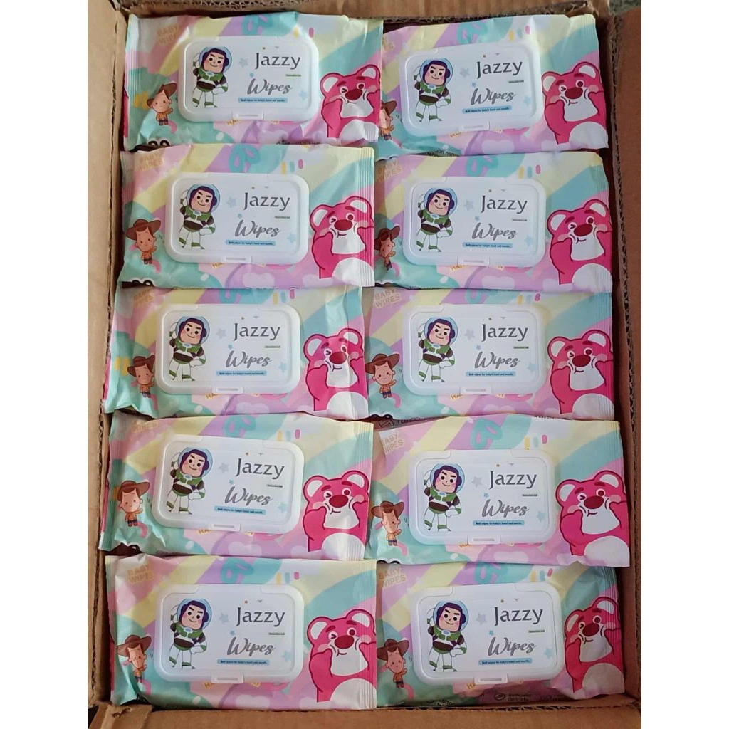 [ 10 ห่อ ] ทิชชู่เปียกขนาดพกพา มีฝาปิด Baby wipes มนุษย์อวกาศ ไร้สีไร้กลิ่นไร้แอลกอฮอล์สัมผัสอ่อนโยน