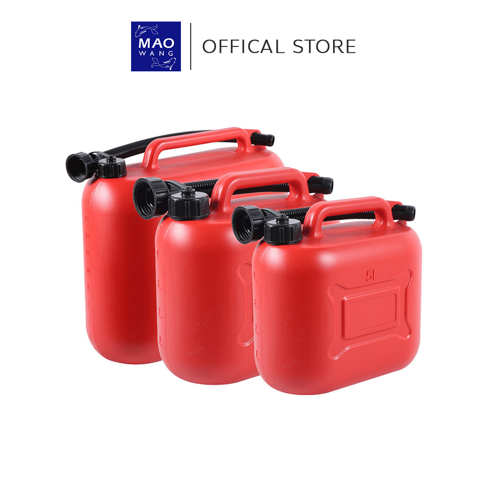 Plastic fuel tank ถังน้ำมันพลาสติก 5/10/20 ลิตร พร้อมสายน้ำมัน แบบพกพา สําหรับรถยนต์และมอเตอร์ไซค์