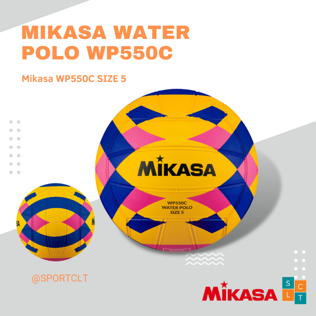 MIKASA ลูกโปโลน้ำ WATERPOLO BALL เบอร์ 5 รุ่น WP550C ราคา ถูกที่สุด ดีลบีเคเค