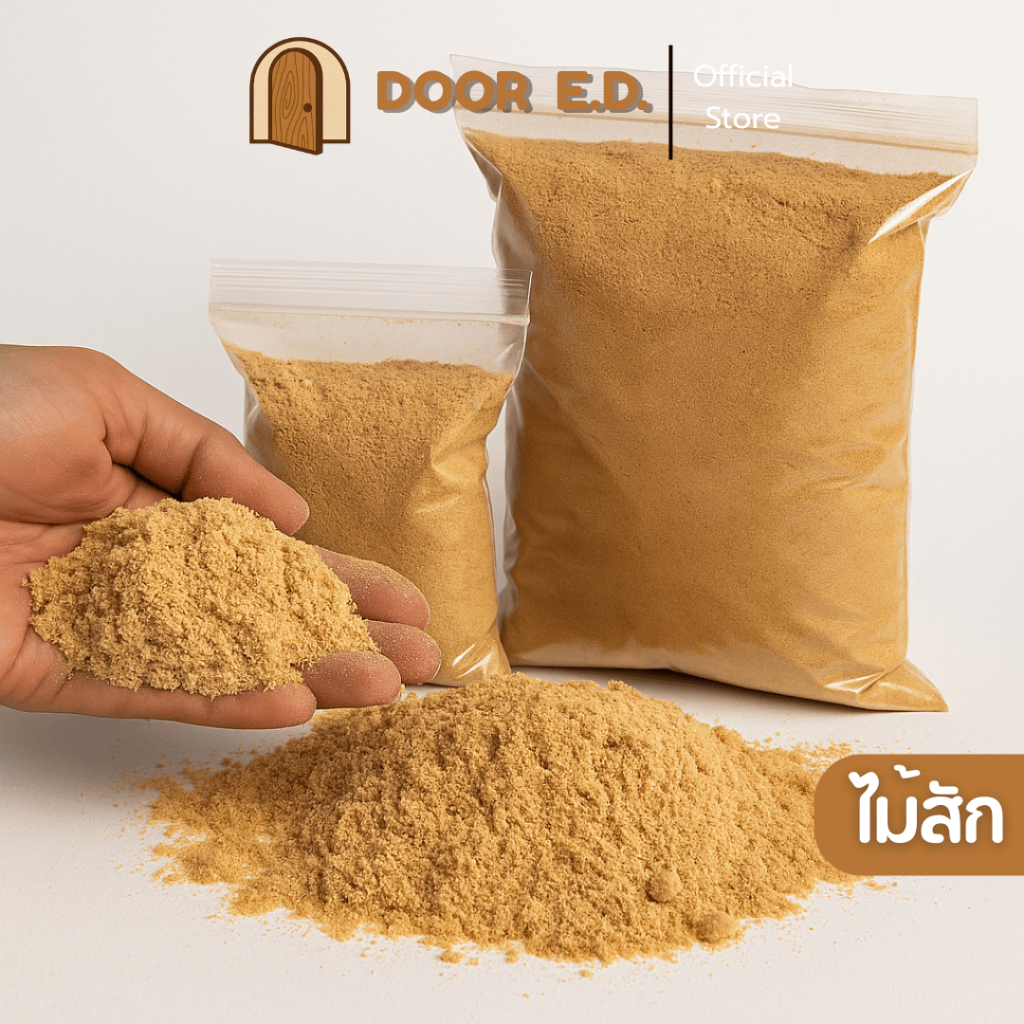ขี้เลื่อยไม้สักแท้ แห้ง ไม่ชื้น เนื้อละเอียด(Sawdust) สำหรับโป๊วไม้ งานศิลปะ