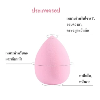 ชุดสุดคุ้ม💥 ฟองน้ำแต่งหน้า 1 กล่อง / 4 ชิ้น นุ่มพิเศษ ทรงรีและทรงหยดน้ำ สำหรับแต่งหน้าเปียกและแห้ง