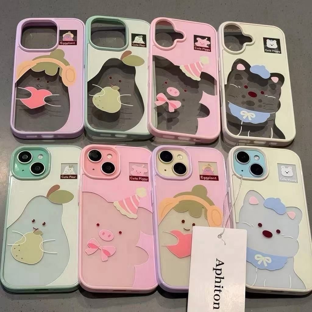 IP15PROMAX {ส่งจากไทย} เคสอะคริลิค สกรีนลาย สำหรับ ไอโฟน i14 i14plus I14promax i15  i15plus  i15prom