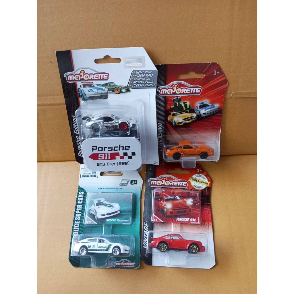 Majorette Limited Edition Cars Mix Porsche รวม ปอร์เช่ อิดิชั่น รถเหล็ก 1/64 รวม  (แพ็คไม่สวย) ของแท้ มือ 1