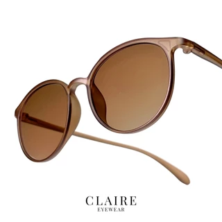 CLAIRE : (AD) แว่นสายตาสั้นขานิ่ม รุ่น "All Day" แว่นกรองแสงสีฟ้า กันแดดUV400 ออกแดดเลนส์เปลี่ยนสี "ชา" | Glasses