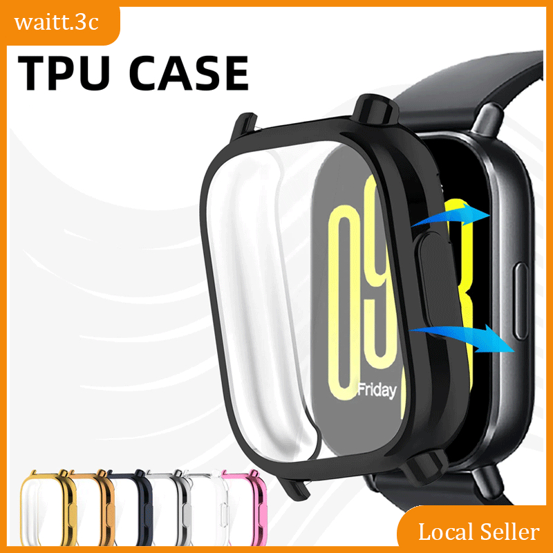 เคสพีซี + กระจกสำหรับ Xiaomi Redmi Watch 6 ฟิล์มกันรอยหน้าจอ กันกระแทก ฝาครอบป้องกันสำหรับอุปกรณ์เสริม Redmi Watch 5/4