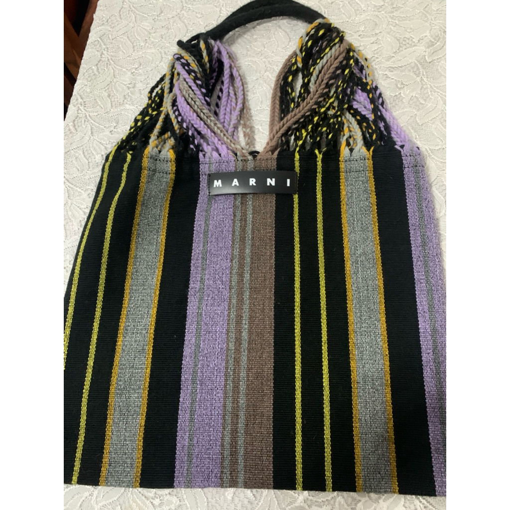 ส่งต่อกระเป๋าแบรนด์ MARNI FLOWER CAFE Handbag Multicolor Polyester มือสอง