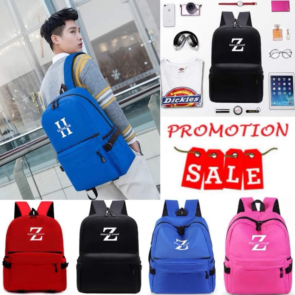 🔥พร้อม​ส่ง🔥Backpack กระเป๋าเป้สะพายหลัง ใบใหญ่ เบา​รับน้ำหนักได้ดี​ มี 4 สี​ให้​เลือก ​(OM647)​