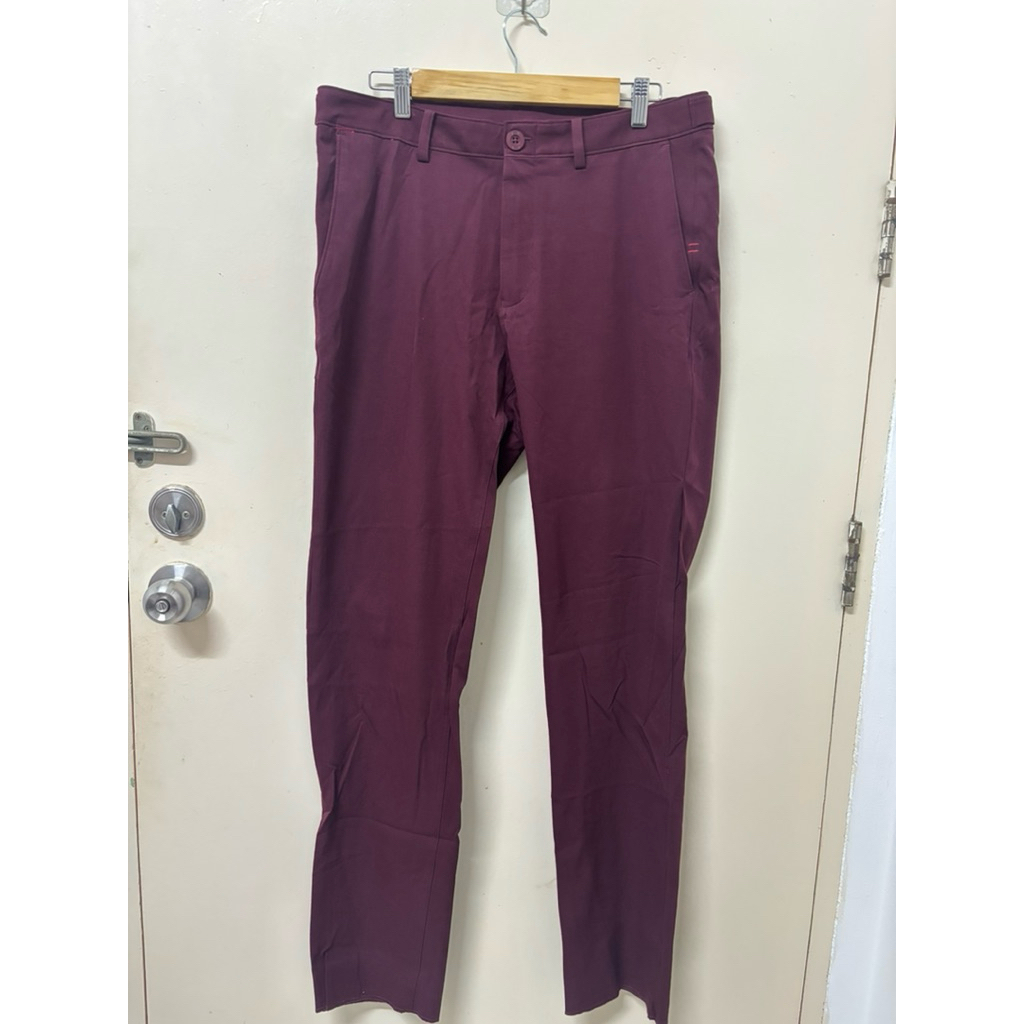 กางเกงขายาวGQ Perfect Pants สีเลือดหมู