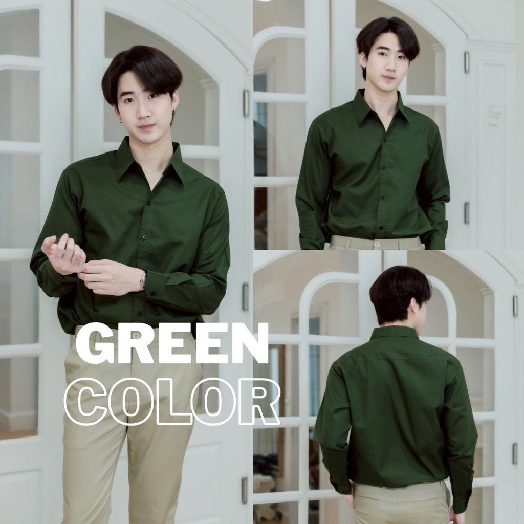 เสื้อเชิ้ตคอปกแขนยาว เสื้อเชิ้ตผู้ชาย(10สี) ผ้าOxford [M-XXXL] ราคา ถูกที่สุด ดีลบีเคเค แกลเลอรีภาพที่ 9