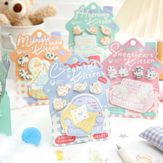  โน๊ตกาวกระดาษ 🐱 Sofa Cats 🛋️ ตั้งStandy แมวน้อย 120แผ่น สัต…