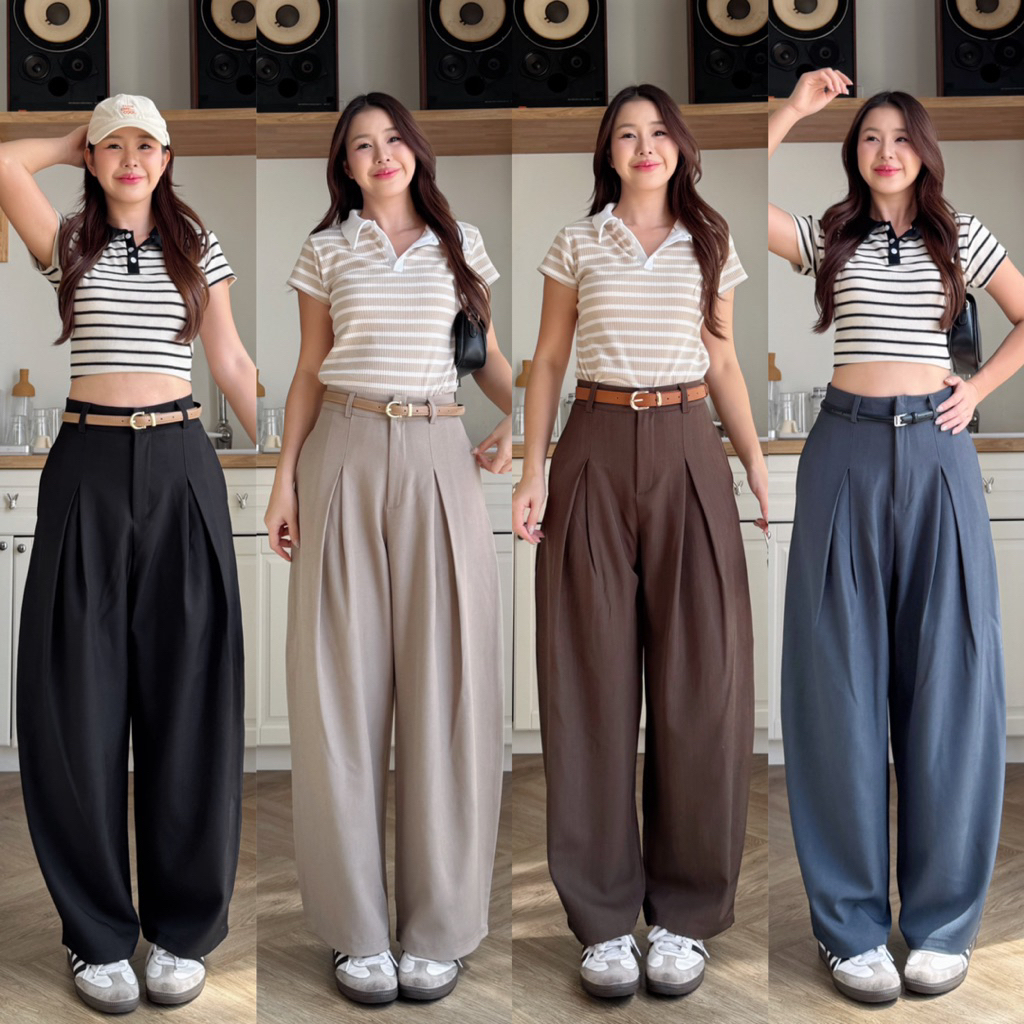 !NEW CLARA BASIC BALLON PANTS! กางเกงบอลลูนเอวสูง ดีเทลจีบหน้า*อ่านรายละเอียเก่อนสั่งซื้อค่ะ