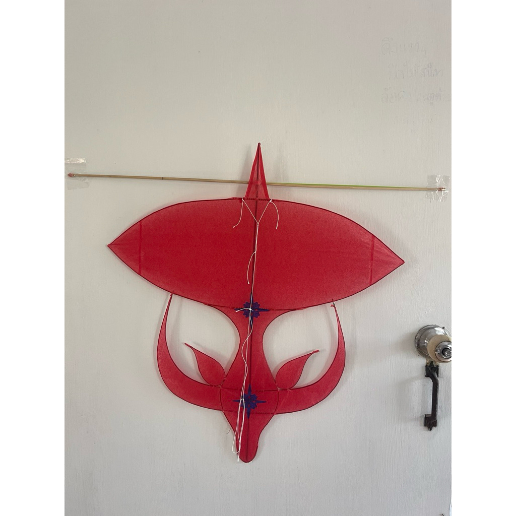 ว่าวควาย 90 ซม. มีพร้อมแอก เทสผ่านแล้ว เล่นลมเบาลมร้อน และลมแรง พับต่อได้ขึ้นดีหรือเอาไว้ประดับบ้านก็สวย - รูปที่ 7