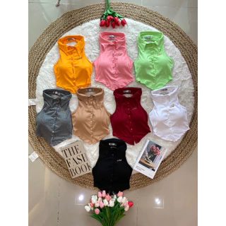 เสื้อเชิ้ตคล้องคอตัวจิ๋วสุดแซ่บ ติดอะไหล่โลโก้เพิ่มความหรูหรา A35