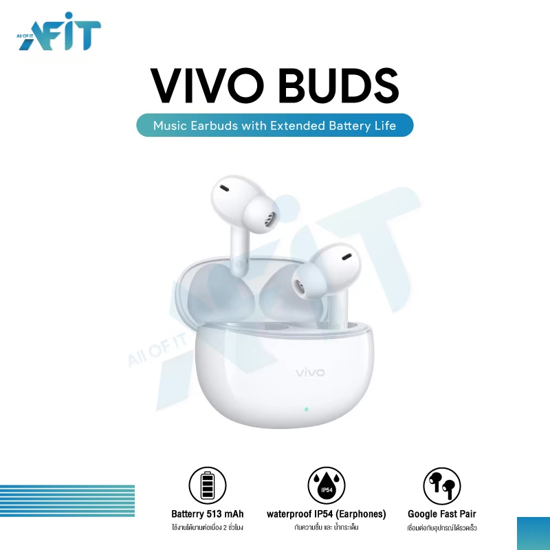 Vivo buds l  Vivo buds 3e  หูฟัง Bluetooth หูฟังไร้สาย สินค้าแท้จากศูนย์