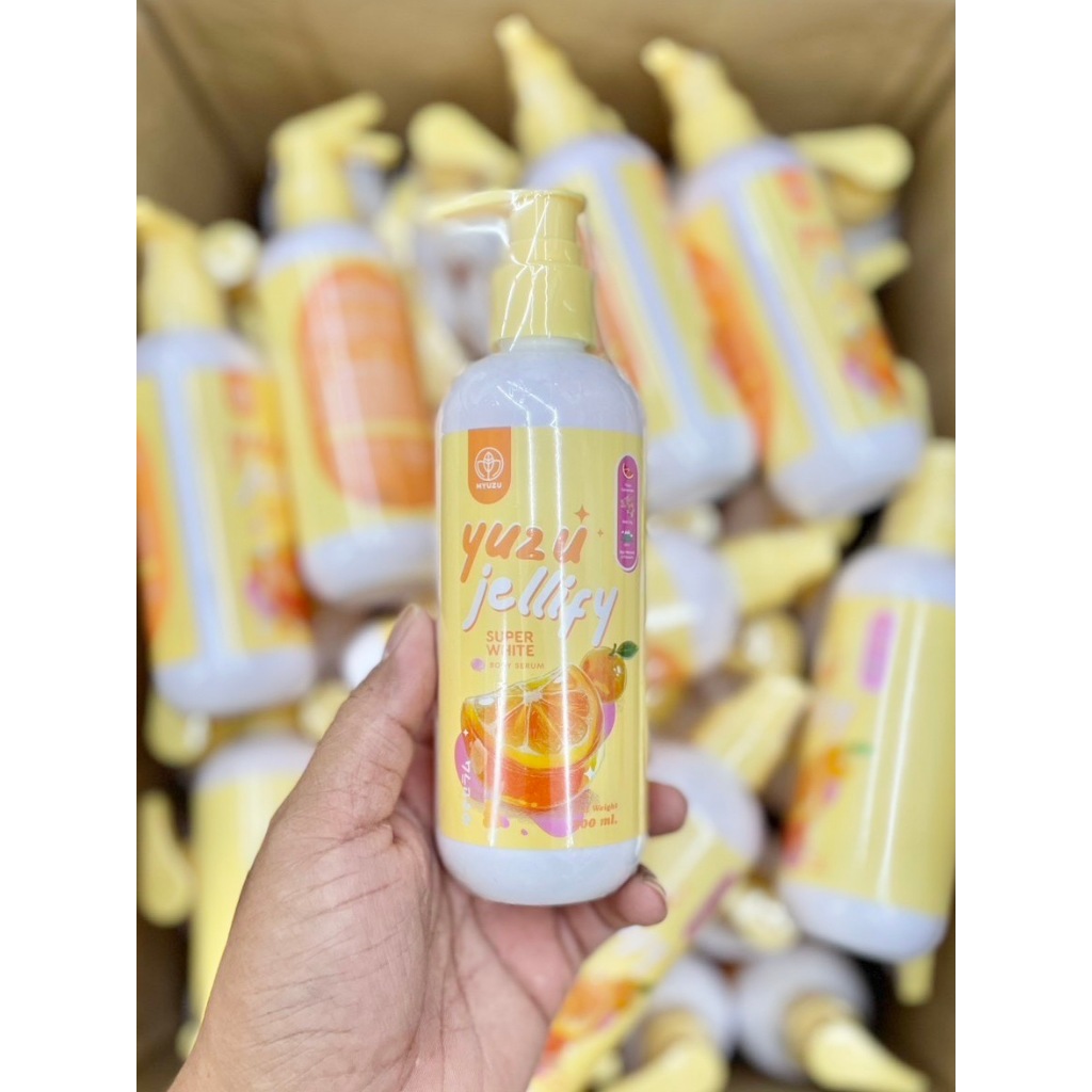 เจลลี่เซรั่ม สูตรมาส์กผิวญี่ปุ่น (นิวโรไลท์+AHA) Yuzu Jellify Super White Body Serum ปริมาณ 200 ml.
