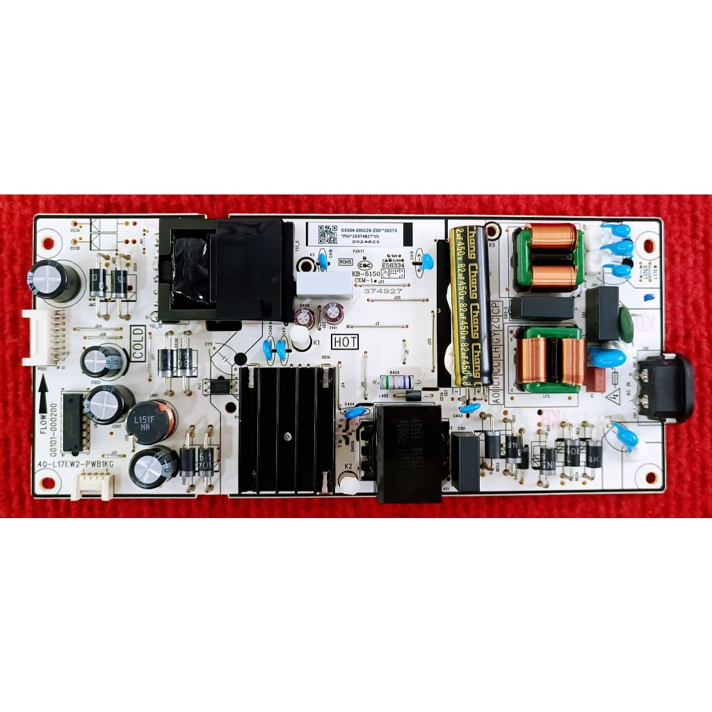 เพาเวอร์ซัพพลายทีวี  TCL สำหรับรุ่น 55T7B  พาสบอร์ด  40-L17EW2-PWB1KG