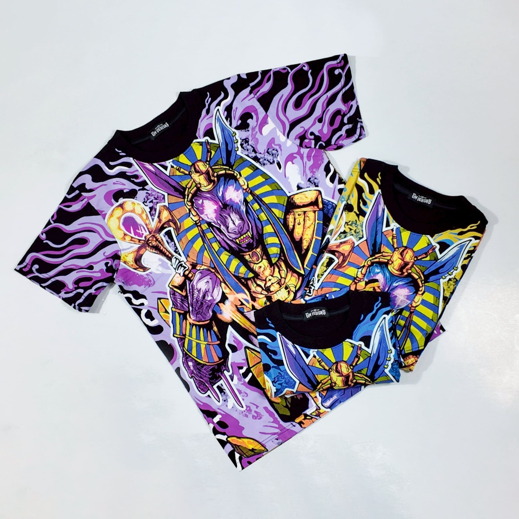 GM DESIGNS - เสื้อยืดคอกลมชาย ลายอีหยิป เทคนิคอัดฟอยล์ผ้าคอตตอน นุ่มสบาย