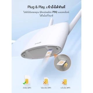 เราเตอร์ 4G Tenda 4G06 150Mbps โทรบ้านผ่านซิม RJ11 ใส่ซิมใช้ได้เลย ไม่ต้องไฟเบอร์ 2 เสาอากาศ ประกัน 3 ปี