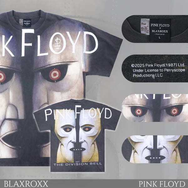 BLAXROXX | PINK FLOYD® | [PF0006-LA] | เสื้อยืดคอกลม แขนสั้น | สกรีนลายคมชัด ไม่หลุดลอก | Los Angeles Appareal