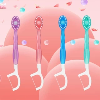 🦷แปรงสีฟันจิ๋ว พกพา แปรงสีฟัน& ไหมขัดฟัน&ไม้จิ้มฟัน&แปรงลิ้น พร้อมน้ำยาบ้วนปากในตัว 5in1