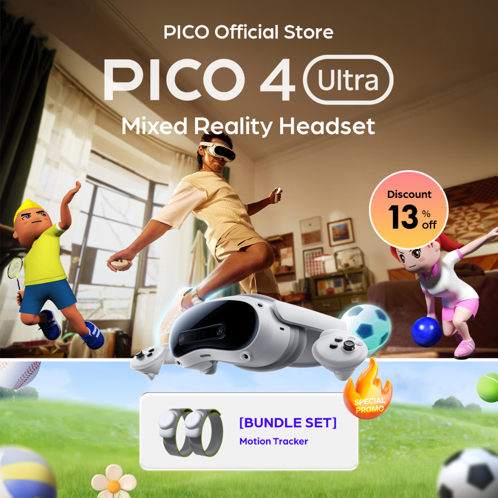 [BUNDLE SET] PICO 4 Ultra VR Headset 256GB + Motion Tracker l 1 Year Warranty