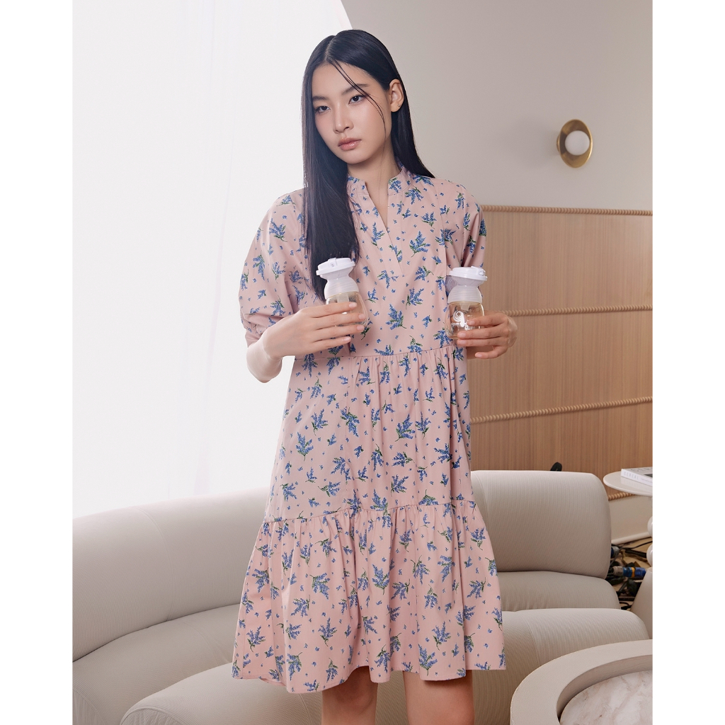Nitan (นิทาน) เดรสให้นม ชุดคลุมท้อง Blazing Star Maternity and Nursing Dress