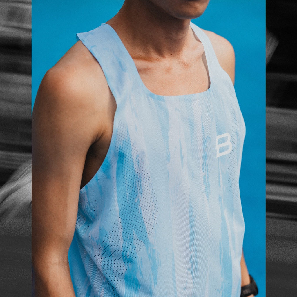 Boomsport Running:Blue Sky-เสื้อกล้ามวิ่งผู้ชาย ราคา ถูกที่สุด ดีลบีเคเค แกลเลอรีภาพที่ 2