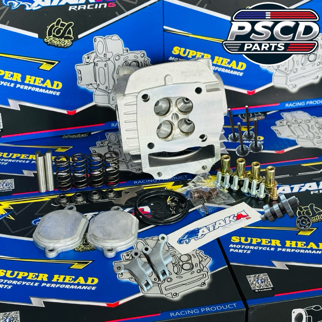 ฝาสูบ ATAKA RACING WAVE-125 4V อัลลอย ครบชุดมีหลายขนาดให้เลือก 19-22/22-25/24-27/25-28
