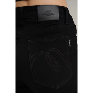 Mc JEANS กางเกงยีนส์ผู้หญิง ทรงขาเข้ารูป (Slim) เอวกลาง สีดำฟอกเข้ม MFSZ243 เนื้อผ้ายีนส์ 11.25oz