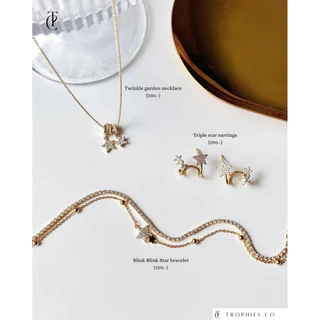 TROPHIES.CO - Twinkle Garden necklace ‘TROPHIES.CO'S SIGNATURE’ (gold/silver/rosegold) สร้อยคอดาว สร้อยคอจี้ดาว