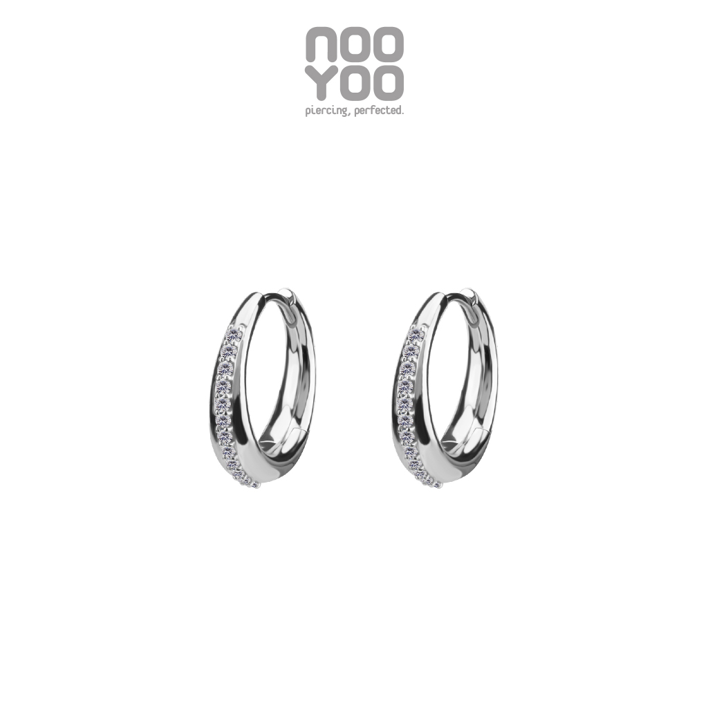 NooYoo ต่างหูสำหรับผิวแพ้ง่าย CoCr NF LUCY Hoops