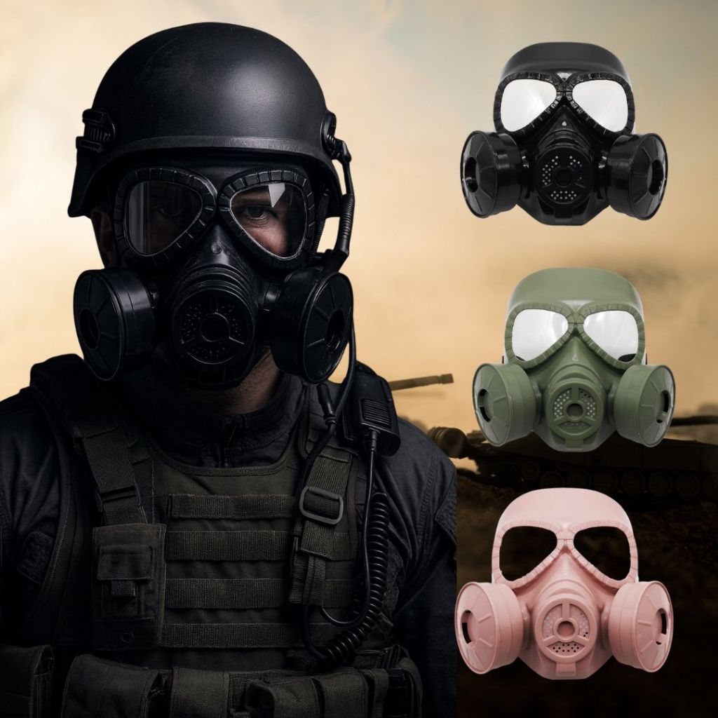 พร้อมส่งด่วน   หน้ากากแก๊สแฟชั่น หน้ากากหน่วยพิเศษ คอสเพลย์ทหาร เอาตัวรอด พร็อพถ่ายรูป พร็อพทหาร