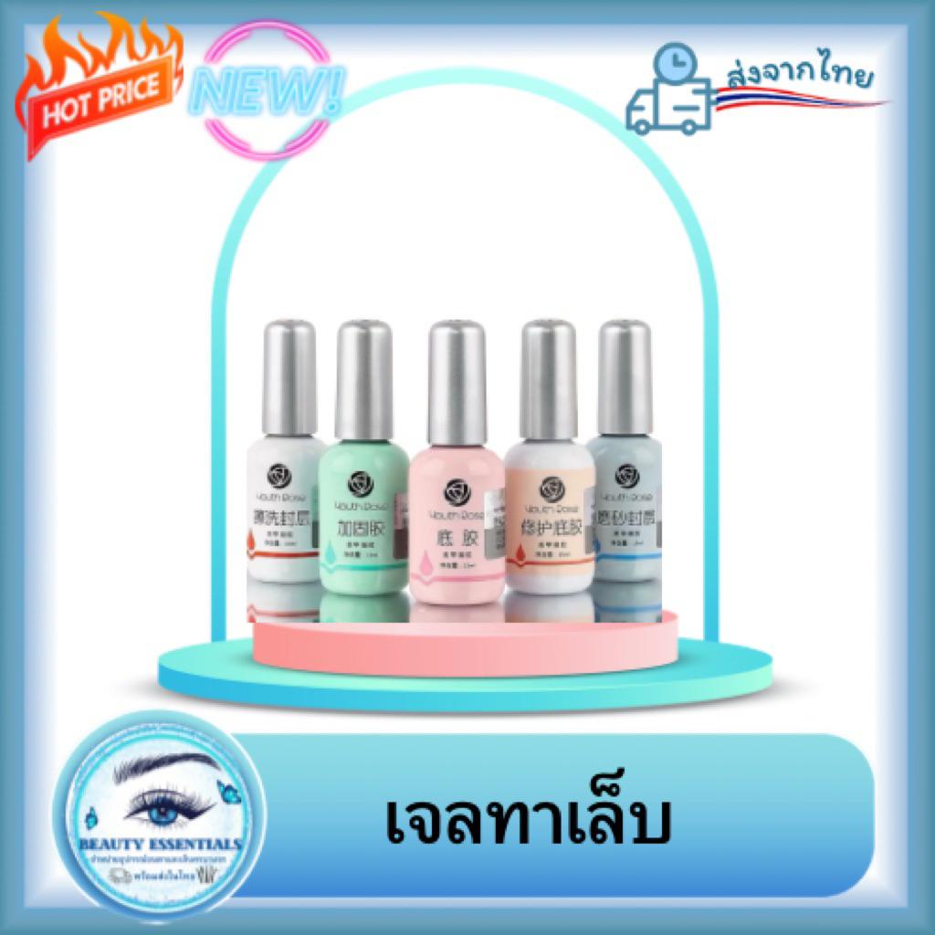 เจลทาเล็บ Base / TopCoat / Hard Gel / 15 ml. เคลือบเล็บเงา ทอปโคท เบสโคท ทอปฝังจิว🇹🇭พร้อมส่งในไทย