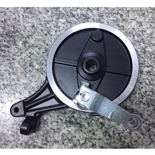 เบรคดรัมหลัง ขนาด110มิล ตรงรุ่นสำหรับล้อจักรยานไฟฟ้า ล้อ800w​ 1000w งานอลูมิเนียม พร้อมผ้าเบรคอย่างด