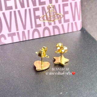 ต่างหู วิเวียน งานสวย ใส่ได้ทุกวัน แป้นโลโก้