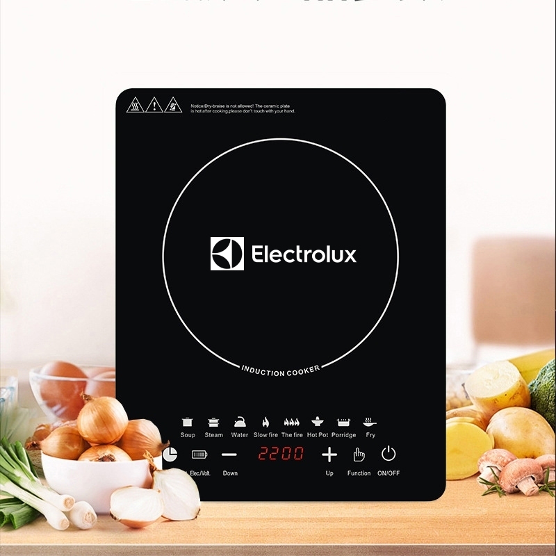 Electrolux 2200Wเตาแม่เหล็กไฟฟ้าอัจฉริยะแบบสัมผัสพลังงานสูงในครัวเรือนอัจฉริยะประหยัดพลังงานเตาแม่เหล็กไฟฟ้านัดหมายตั้งเ