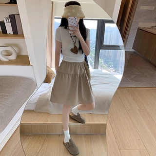 กระโปรงบาน เอวสูง เก็บพุง สวยน่ารัก Skirt ไซส์ใหญ่