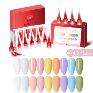 สีเจล AS 15ml.ฝาแหลม โทนพาสเทล No.APO 01-09 new