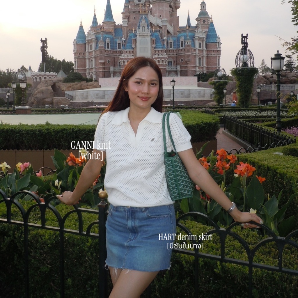 (พร้อมส่ง) MUSTNIMAL | GANNI knit polo เสื้อโปโล - รูปที่ 5