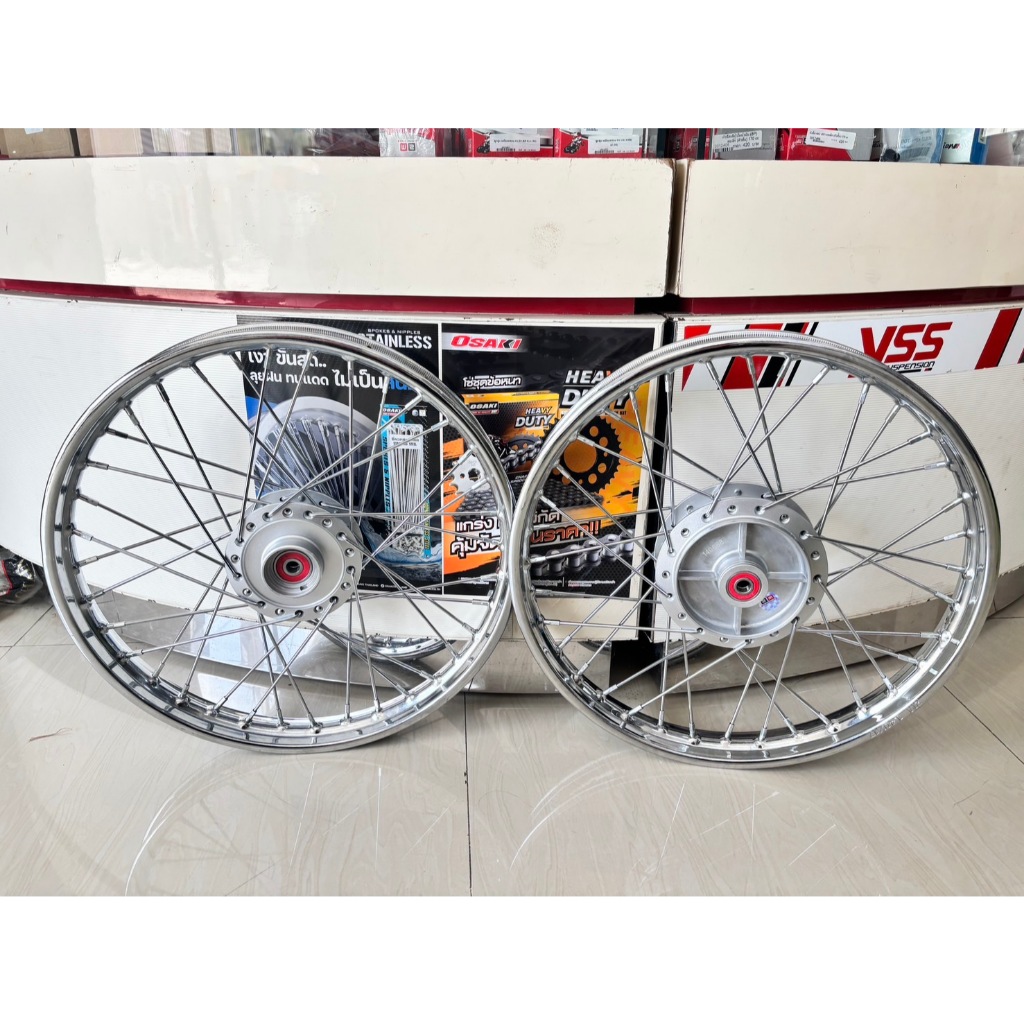 ชุดล้อ Maxnum ล้อเหล็ก ขนาด1.2/1.40/17-17เวฟทุกรุ่น Wave110i,125i,125s,125บังลมซี่ลวด อัดบู้ช+ลูกปืน - รูปที่ 5