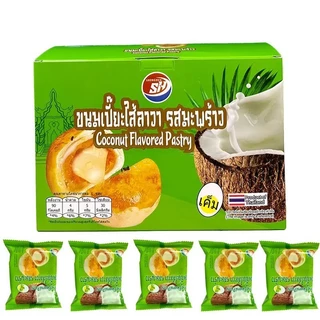 ขนมเปี๊ยะ 1 แถม 1 สอดไส้ลาวาไข่เค็ม ทรงกลม 1 กล่อง 12 ชิ้น