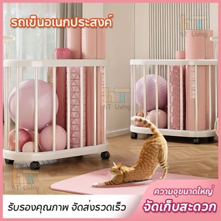 รถเข็นอเนกประสงค์ ตะกร้าอุปกรณ์กีฬา พร้อมล้อเลื่อน+ที่จับ เคลื่อนย้ายสะดวก รุ่นฮิต