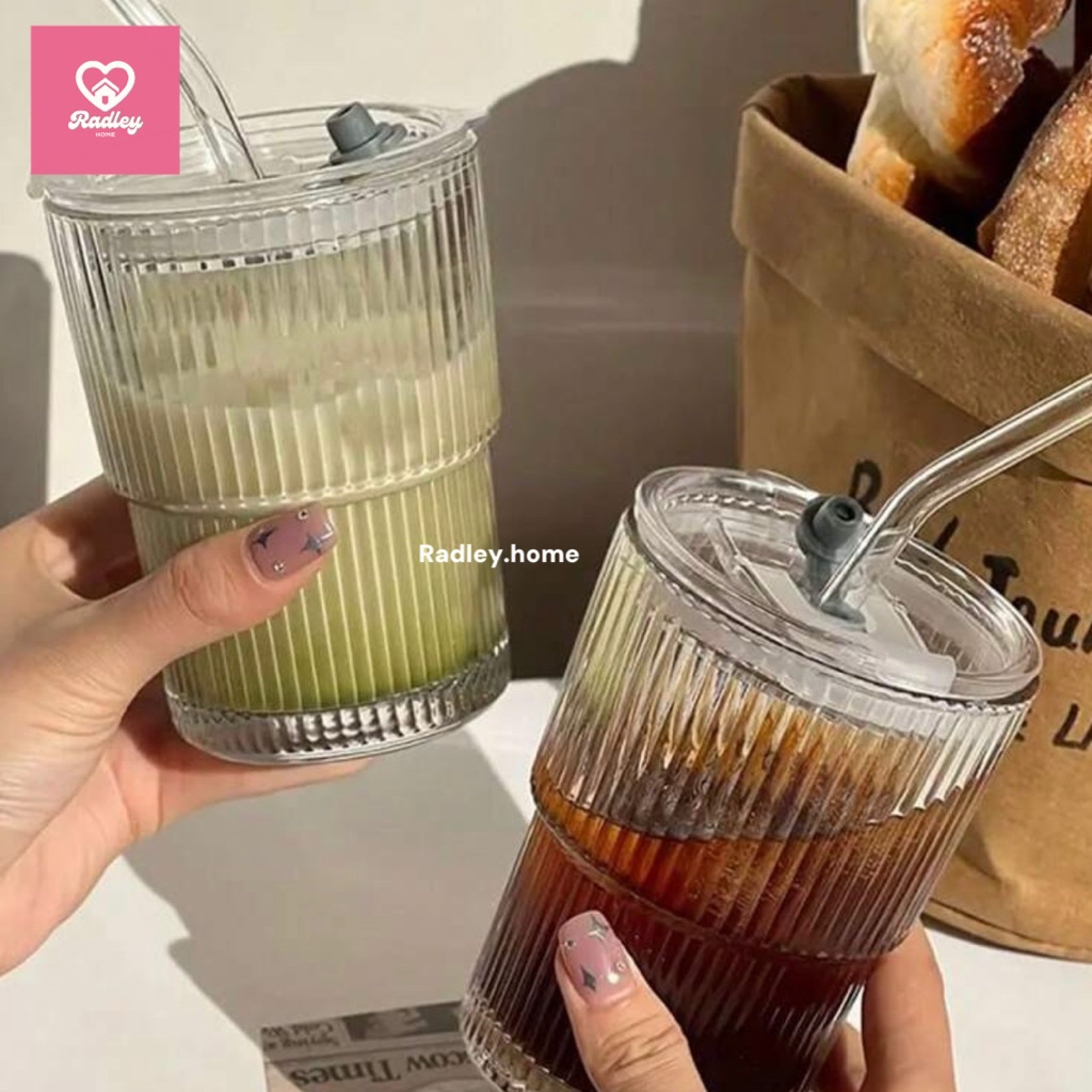 พร้อมส่งจากไทย💖แก้วใส่เครื่องดื่ม แก้วกาแฟ มัทฉะ สไตล์เกาหลี มินิมอล แก้วหนาทนทาน