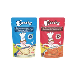 Peachy เซตอาหารเสริมสูตรเนื้อสัตว์ บดหยาบ (10เดือน+) 2 ถุง (R28,R29)