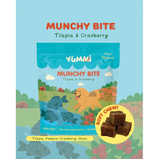 ขนมสุนัข Yummi Munchy Bite ลูกเต๋านิ่ม ทำจากเนื้อสัตว์และผัก100%