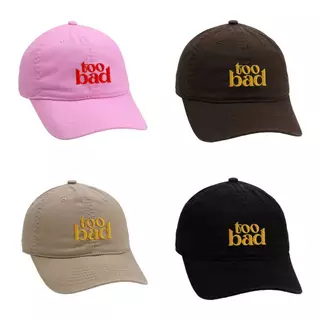 ปัก Too bad พร้อมส่ง - หมวกแก๊ป หมวกเบสบอล (ส่งด่วน,ขอใบกำกับภาษี)