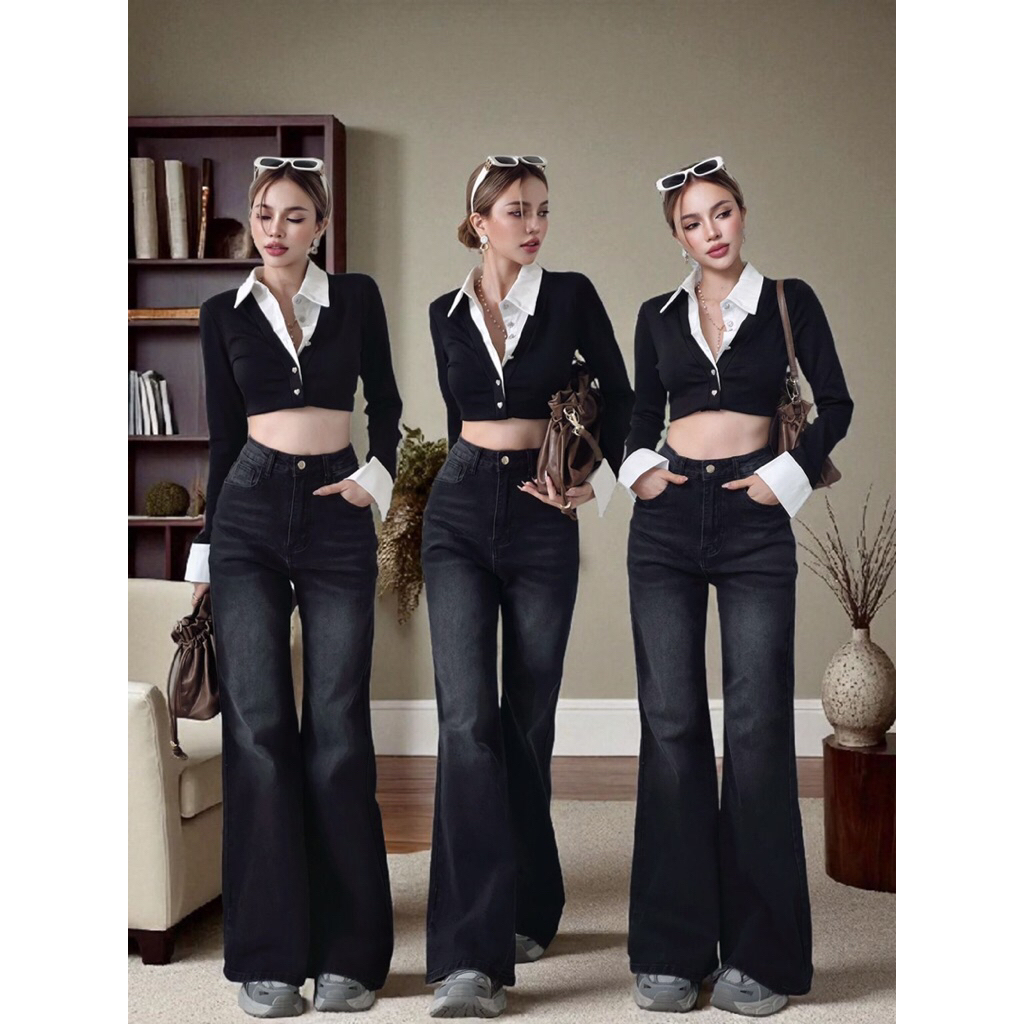 New Black berry jeans  ยีนส์รุ่นล่าสุดสวยแบบสุดๆคร่าาา  แพทเทิลขาม้าเล็ก​ ทรงสวยมากๆ​ รุ่นนี้​ COTTO