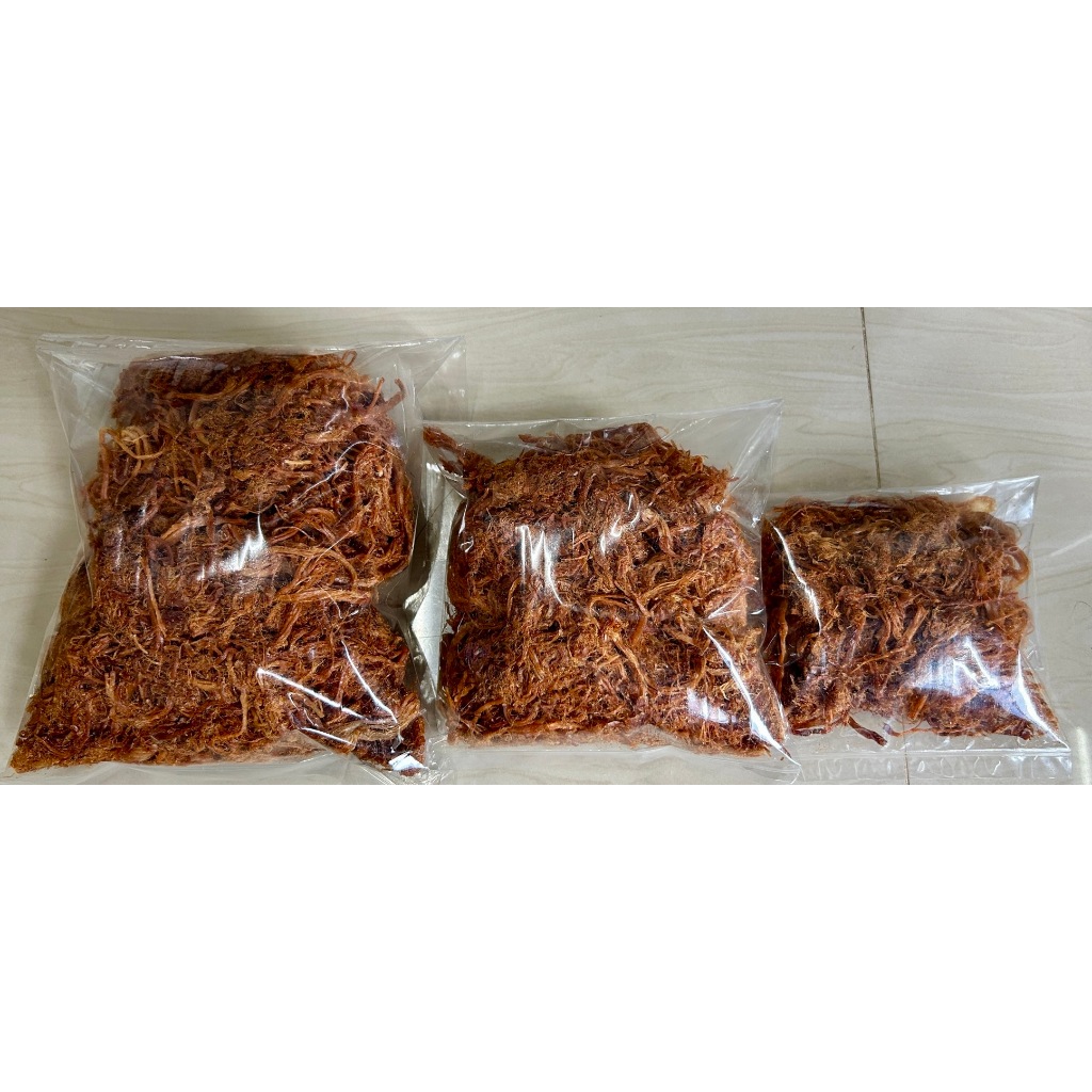 หมูฝอย หมูเส้นใหญ่(มีหอมเจียว)&หมูแผ่น(เม็ดผักชี)นุ่มๆ สูตรโบราณ 250 กรัม