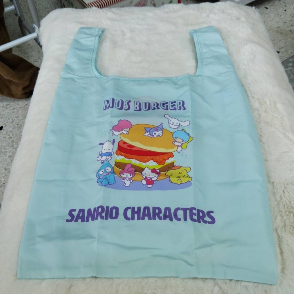 ถุงผ้าผับได้ ลาย MOS BURGER × SANRIO CHARACTERS ใบใหญ่