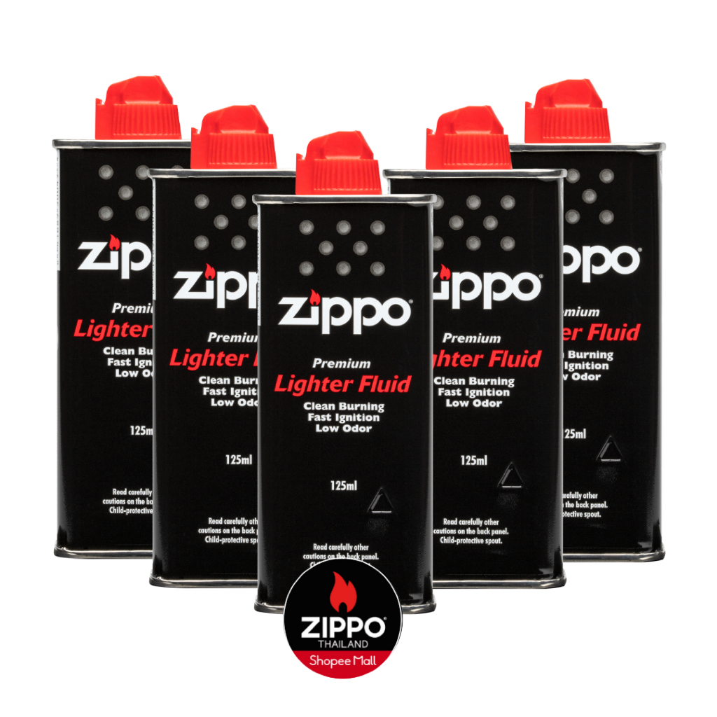น้ำมัน Zippo ขนาด 4 ออนซ์ (125 ml.) จำนวน 5 กระป๋อง 5 cans of Zippo fluid